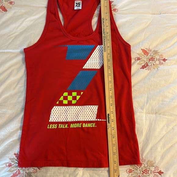 Zumba “Less Talk, More Dance. Racerback Tank Top Red / Size S - Picture 9 of 11